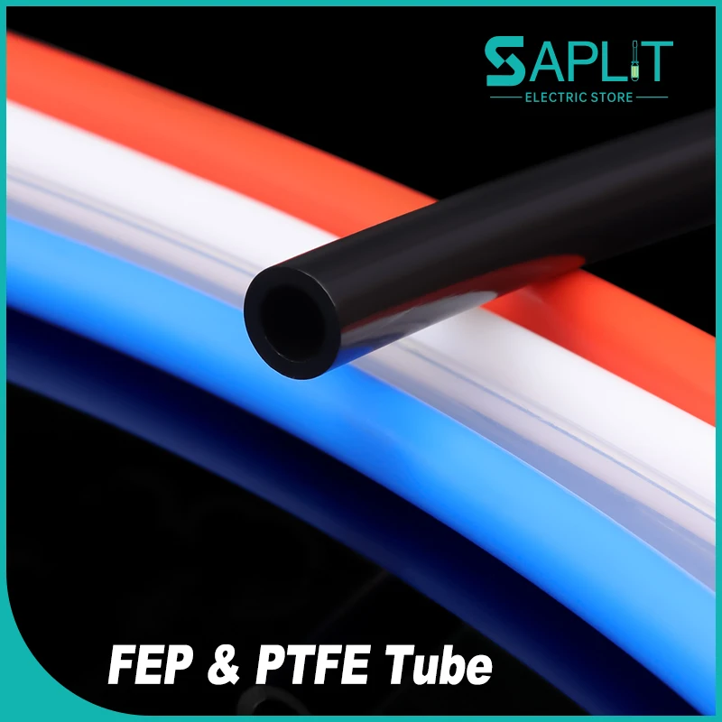 PTFE Rohr 0,5/0,8/1/1,5/2/2,5/3/4/5/6/7/8/10mm Durchmesser FEP Isolierte Schlauch Extruder J-kopf Starre Rohr Für 3D Drucker Teile 1/5M Image