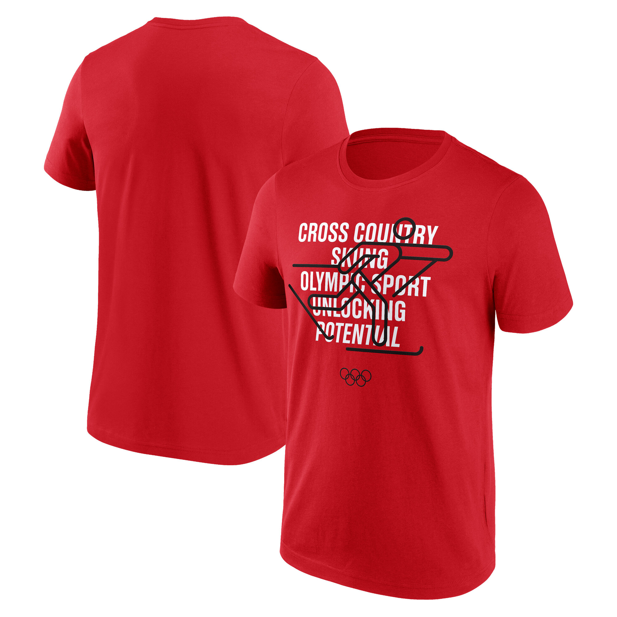 The Olympic Collection Langlauf Grafik T-Shirt – Rot Image
