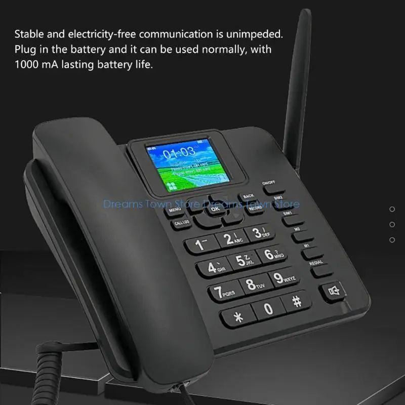 HX6A 2G -Deskt -Telefon mit Doppelkarten -Slots, vollständige NETCOM -Funktion wiederaufladbarer Akku für einfache Kommunikation