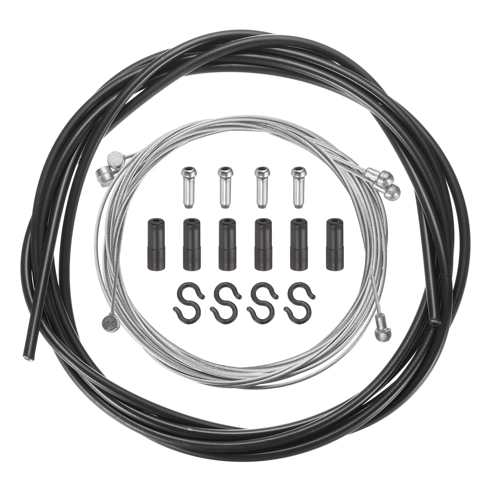2 m/2,5 m Fahrrad-Brems- und Schaltkabelsatz, 4 mm/5 mm Mountainbike-Schaltwerk-Kabelsatz mit Gehäuse, umfassende Reparaturlösung