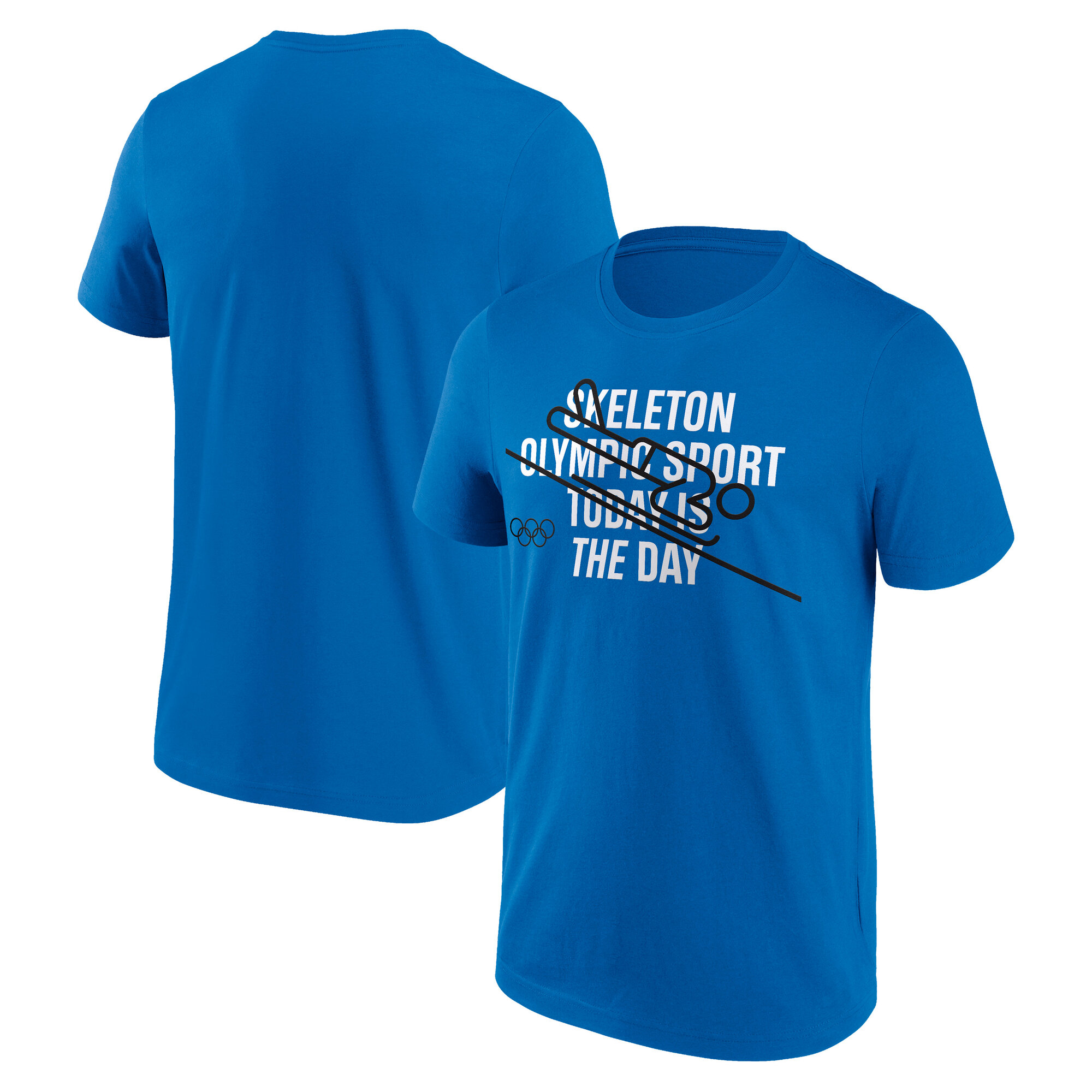 The Olympic Collection Skelett Grafik T-Shirt – Blau Image