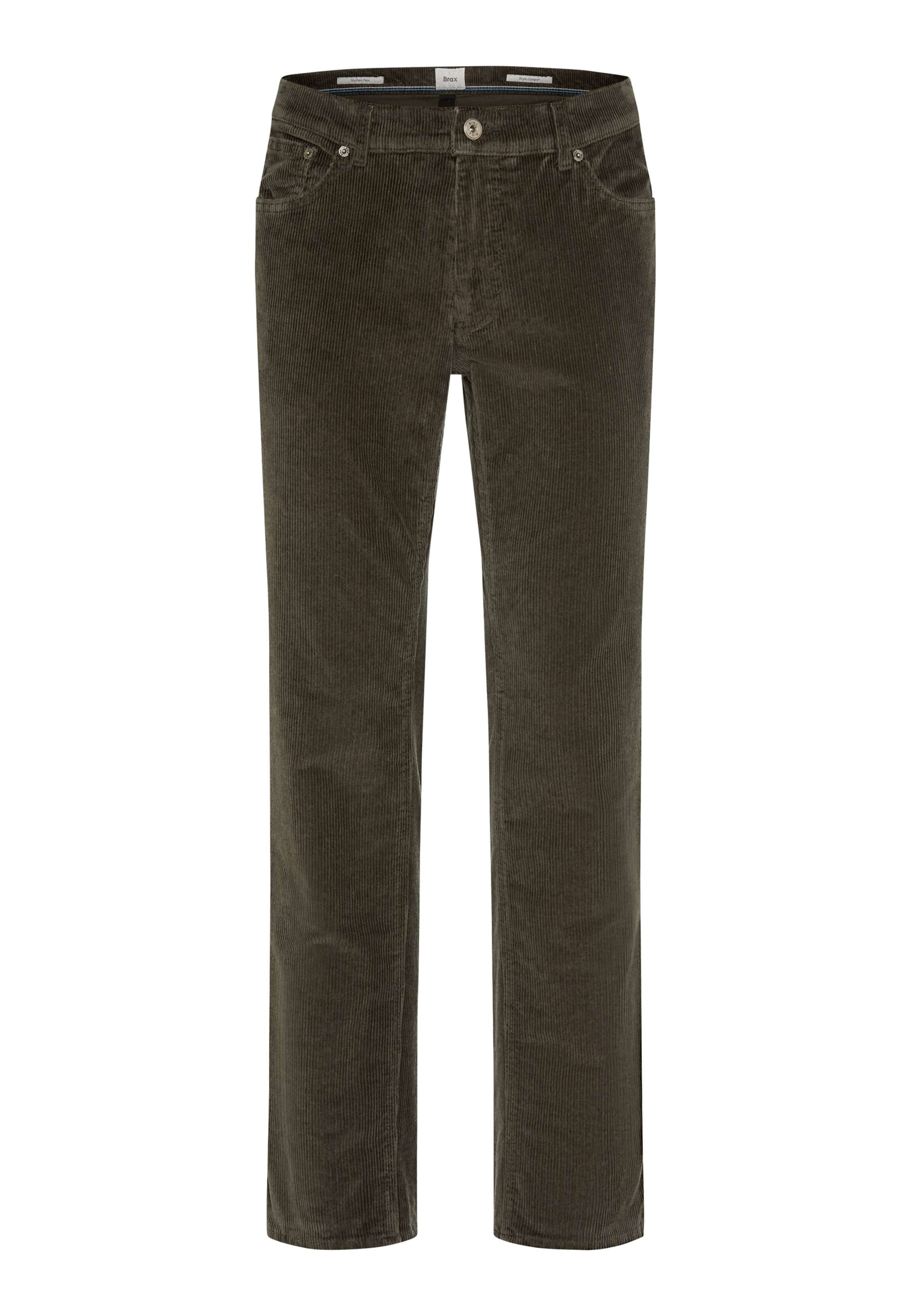 5-Pocket-Hose BRAX "Style COOPER", Herren, Gr. 33, Länge 30, olivgrün, Web, 98% Baumwolle, 2% Elasthan, Hosen Image