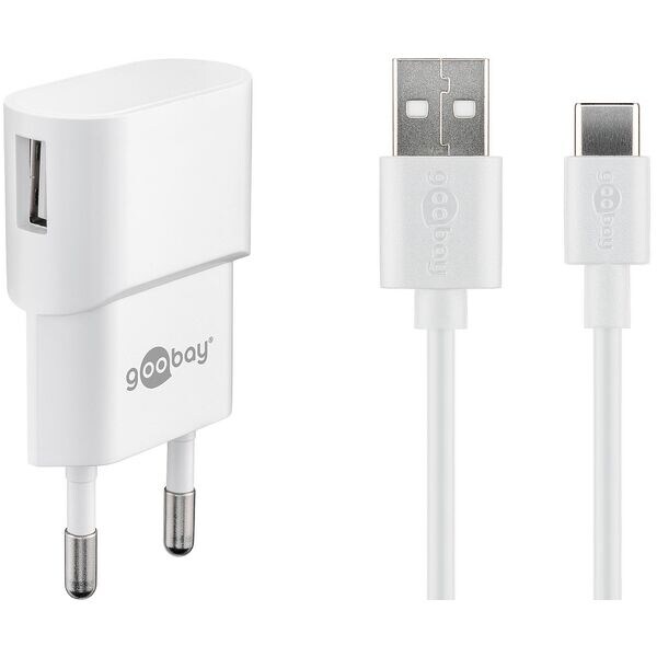 goobay Ladekabel mit Adapter USB A 1.0 m weiß Image