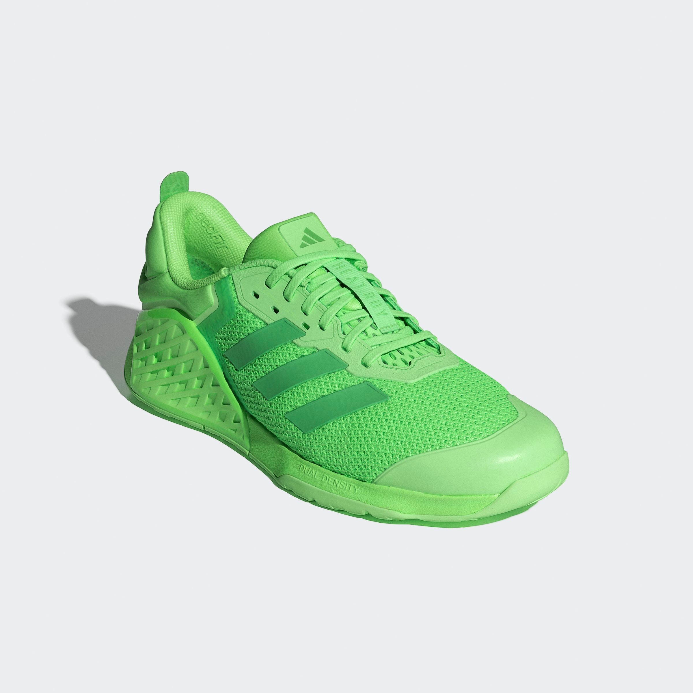 Trainingsschuh ADIDAS PERFORMANCE "DROPSET 3", Herren, Gr. 44, lime burst, semi solar lime, semi grün spark, Textil, Schuhe