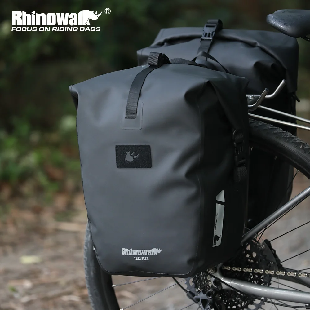 Rhinowalk Fahrrad-Tasche mit Schnellverschluss, trocken, wasserdicht, Fahrradträger, Seitentasche für MTB, Rennrad, Ferntour, Aufbewahrungstasche Image