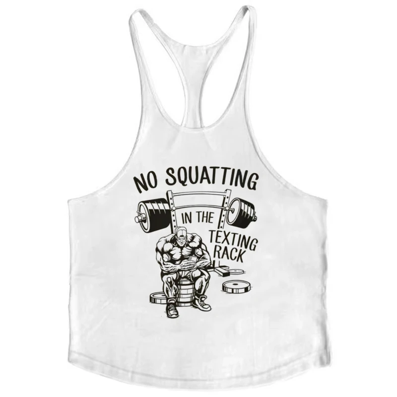 Gym Stringer Weste für Herren – Bodybuilding-Fitness-Shirt aus Baumwolle, ärmelloses Fitness-Shirt, einzelne Sportbekleidung, Trainingsweste mit atmungsaktivem Komfort Image