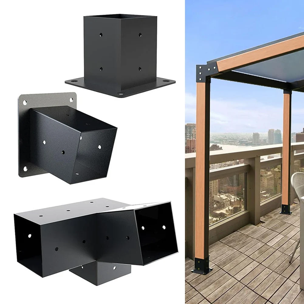 1pc Schräge Dach Pergola Halterungen Wand Halterung Mit Hardware Für 4x4 Zoll Veranda Pavillon Für Pergola Geländer halterung Image