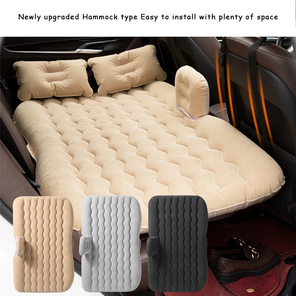 Universelles aufblasbares Bett-Set für Autoreisen, 80 x 130 cm, Auto-Rücksitz, Kofferraummatratze, Luftbettkissen für Reisen, Camping, Familienausflug Image