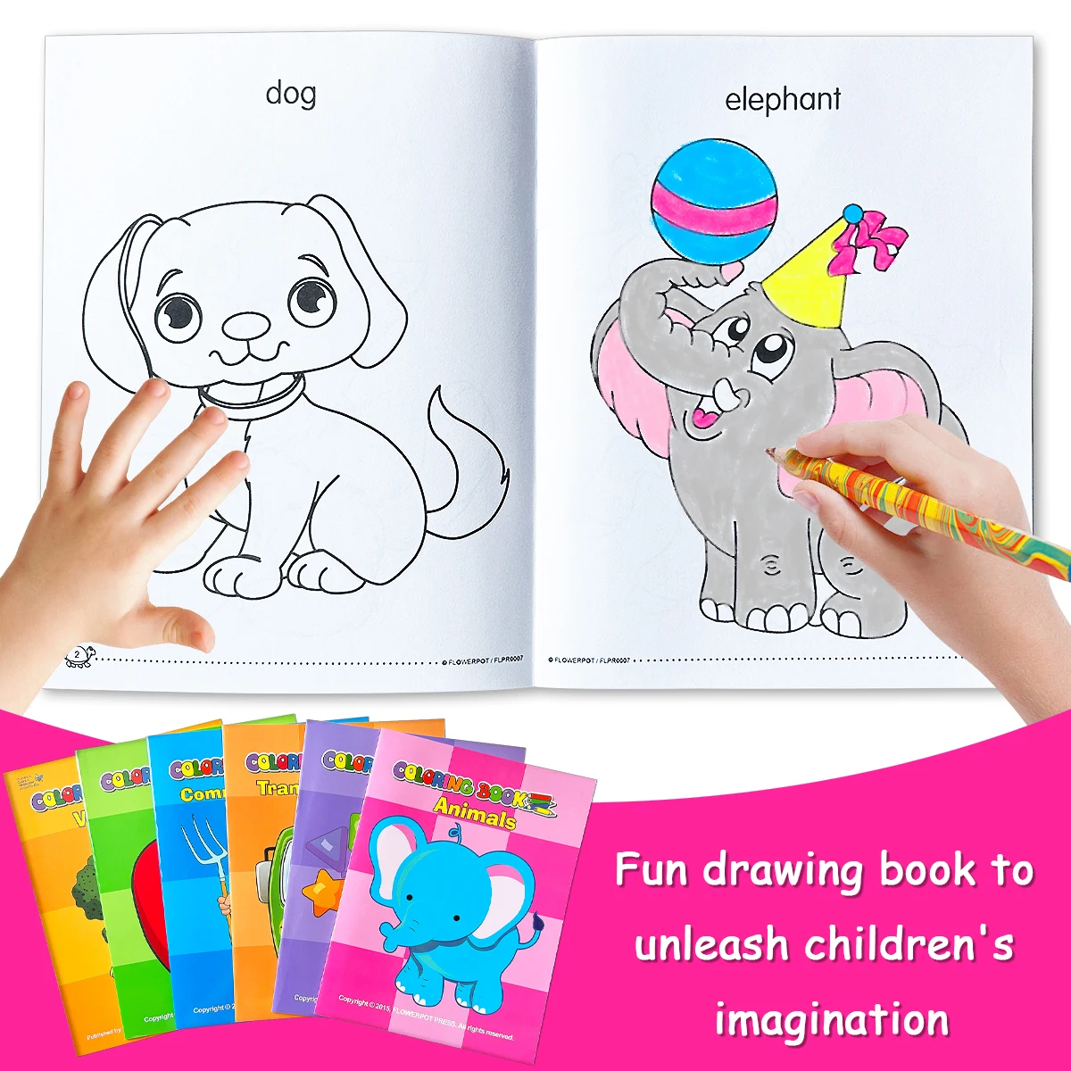 Malbücher für Kinder, Malbücher für Kinder mit Tiermotiv, pädagogische Malalben, entfesseln die Fantasie Image