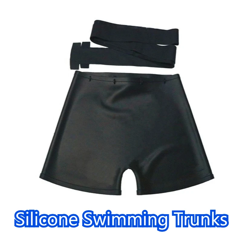 Silikon-Badehose für Damen und Herren, Strand, Schwimmen, schnell trocknend, hygienisch, wasserdicht, Wasserpark-Rafting, bequemer privater Schutz Image