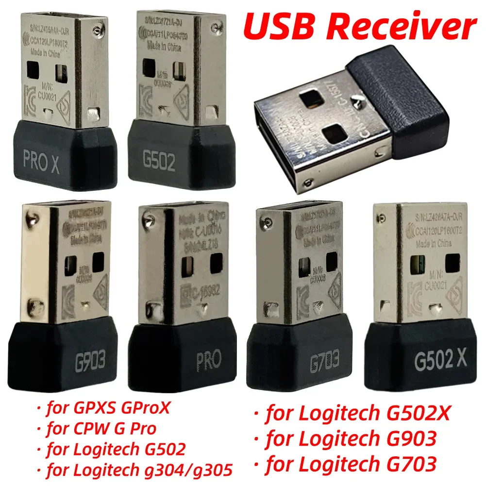 USB-Empfänger Ersatz-Mausempfänger USB-Dongle für Logitech G Pro Wireless/G Pro X Superlight/G502/G502X/G304/G305/G903/G703 Image