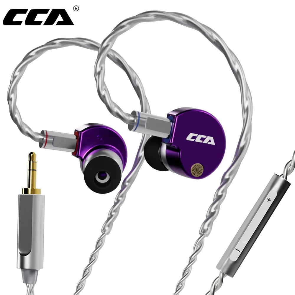 CCA Phoenix Kabelgebundene Kopfhörer, dynamisches Laufwerk, LCP-Membran-Musikkopfhörer mit abnehmbarem Kabel, Rauschunterdrückung, Gaming-Kopfhörer Image