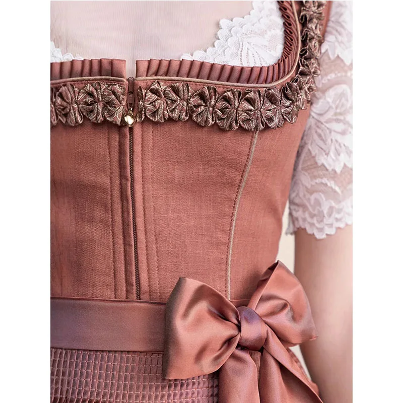 Oktoberfest-Kostüme, Damen-Dirndl-Kleider, deutsche Kleider für Bierfest, bayerisches Karneval, Halloween, Kleid in Übergröße Image