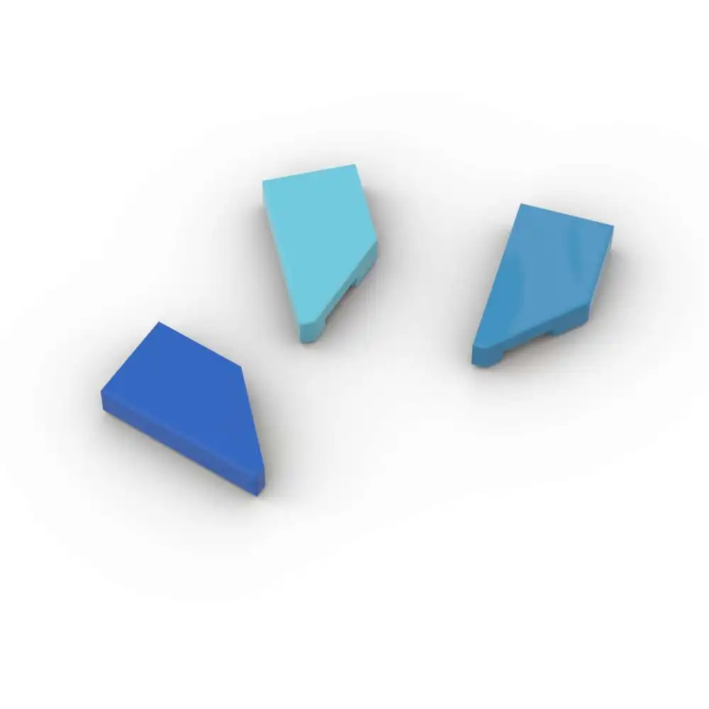 MOC 10PCS Teil Ziegel 5091 Modifizierte 1x2 Keil Links Bausteine Kit Fliesen 1x2 45 ° Angle Cut Particle Toys Geburtstagsgeschenke für Kinder Image