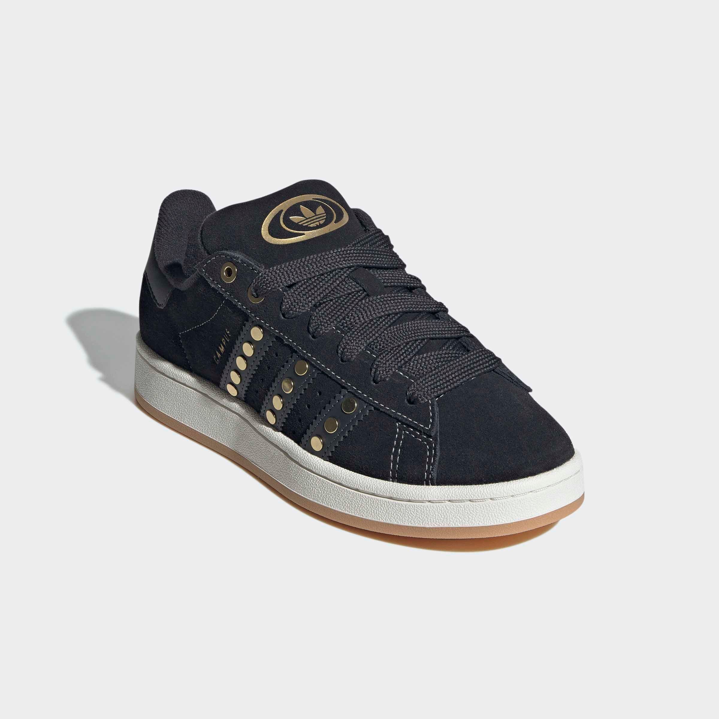 Sneaker ADIDAS ORIGINALS "CAMPUS 00S", Damen, Gr. 39, core schwarz, carbon, gold metallic, Leder, Schuhe Sneaker