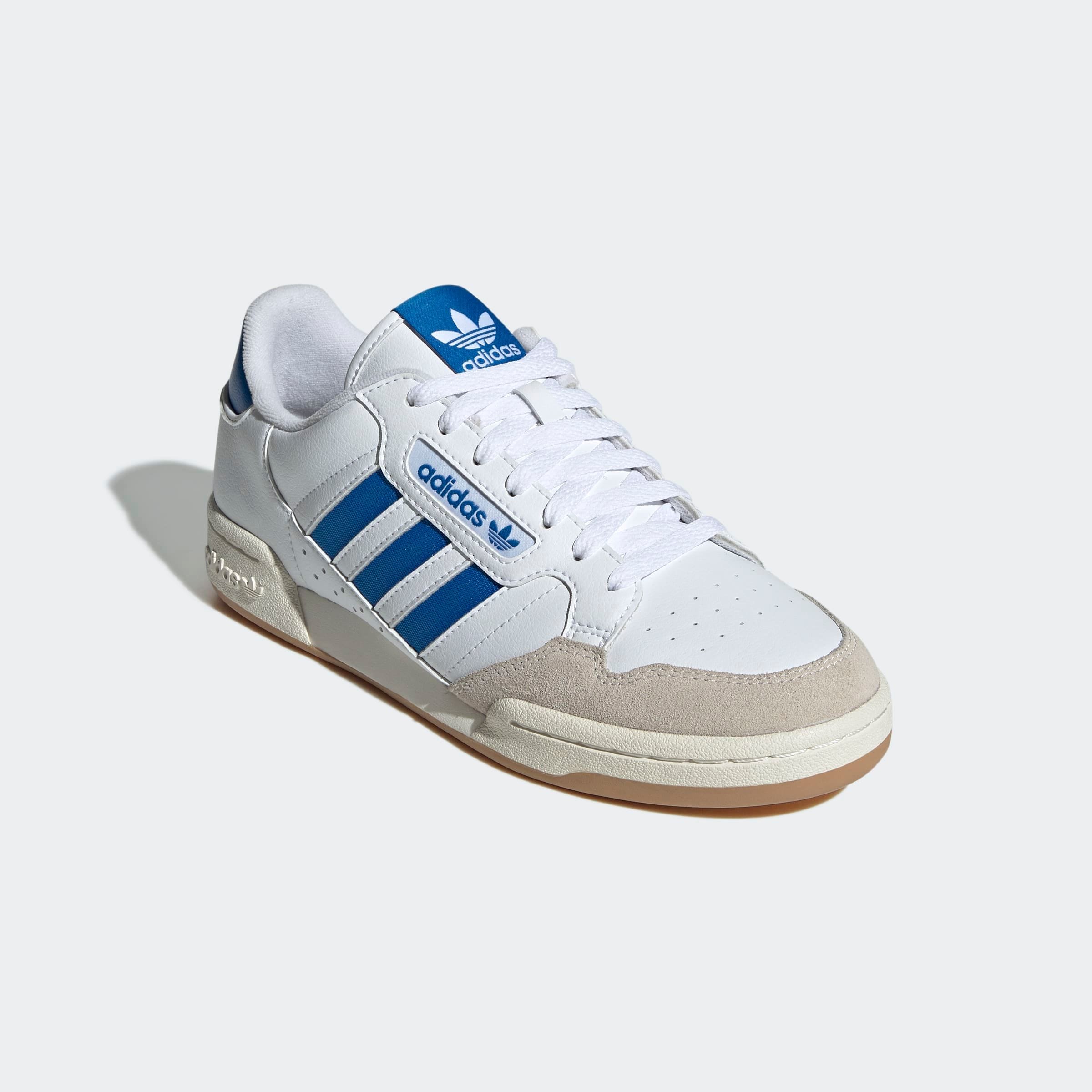 Sneaker ADIDAS ORIGINALS "CONTINENTAL 80 STRIPES", Gr. 43, cloud weiß, blaubird, chalk weiß, Baumwolle, Schuhe Image