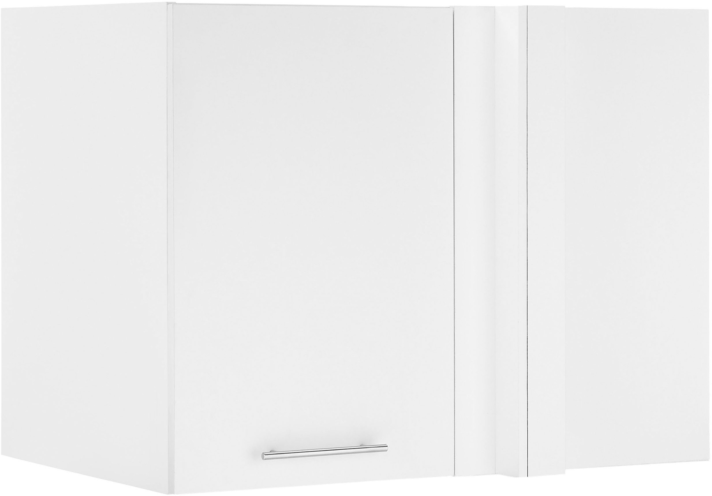 Mehrzweckschrank-Set LAUNDREEZY "Laundreezy, Eck-Aufsatzschrank BxHxT 100x76x68 cm", weiß matt, B:100cm H:76cm T:68cm, Holzwerkstoff, Kastenmöbel-Sets, Breite 100cm, Tür L/R montierbar, Softclose Image