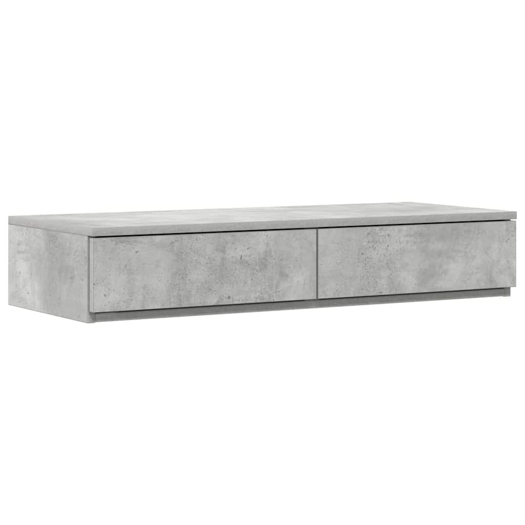 vidaXL Bettschubladen Betongrau 75 x 36.5 x 16.5 cm Holzwerkstoff Image