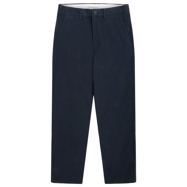 KnowledgeCotton Apparel - Chuck Regular Flannel Chino Pants - Freizeithose Gr 33 - Length: 34'' blau