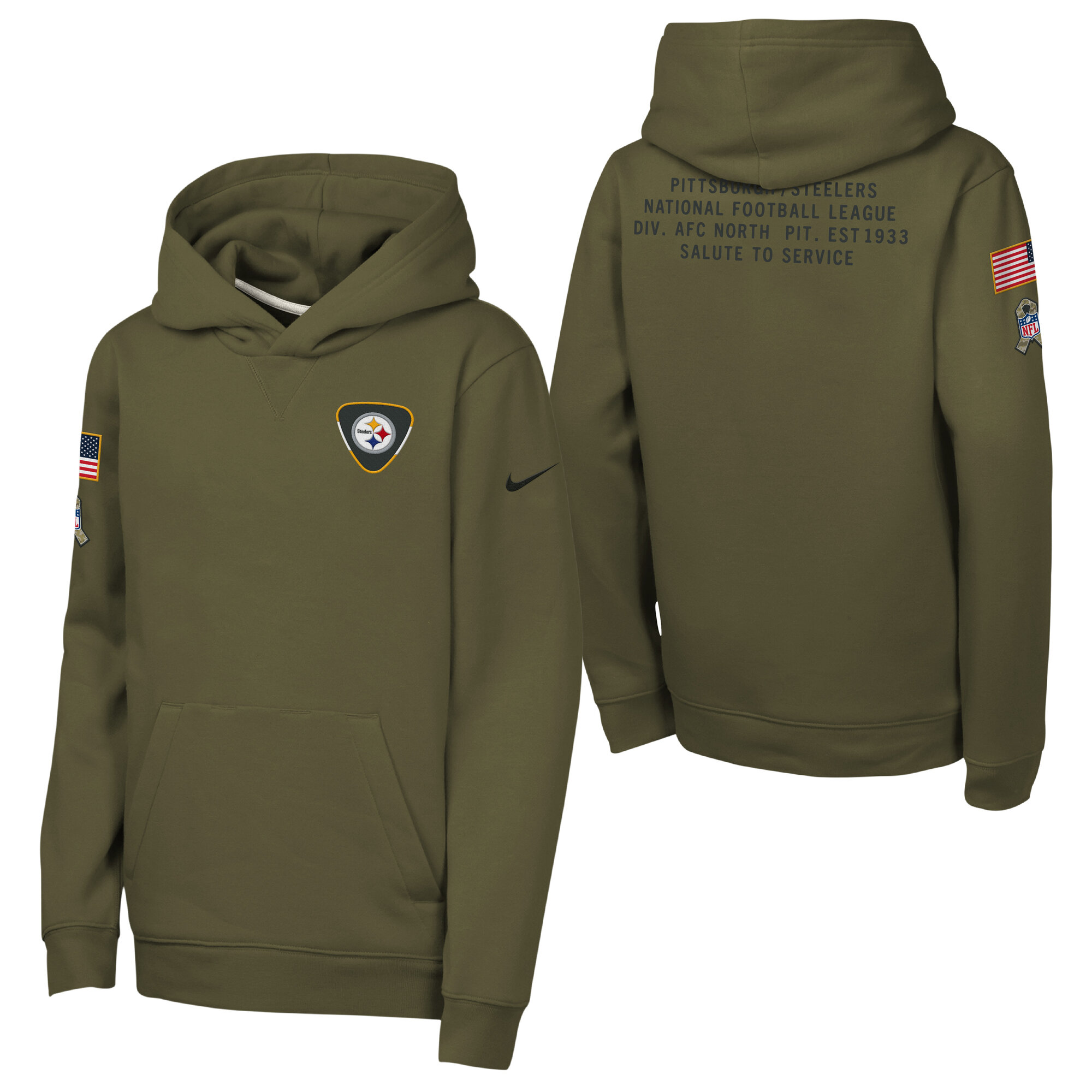 Pittsburgh Steelers Nike Salute To Service Hoodie - Jugendliche Image