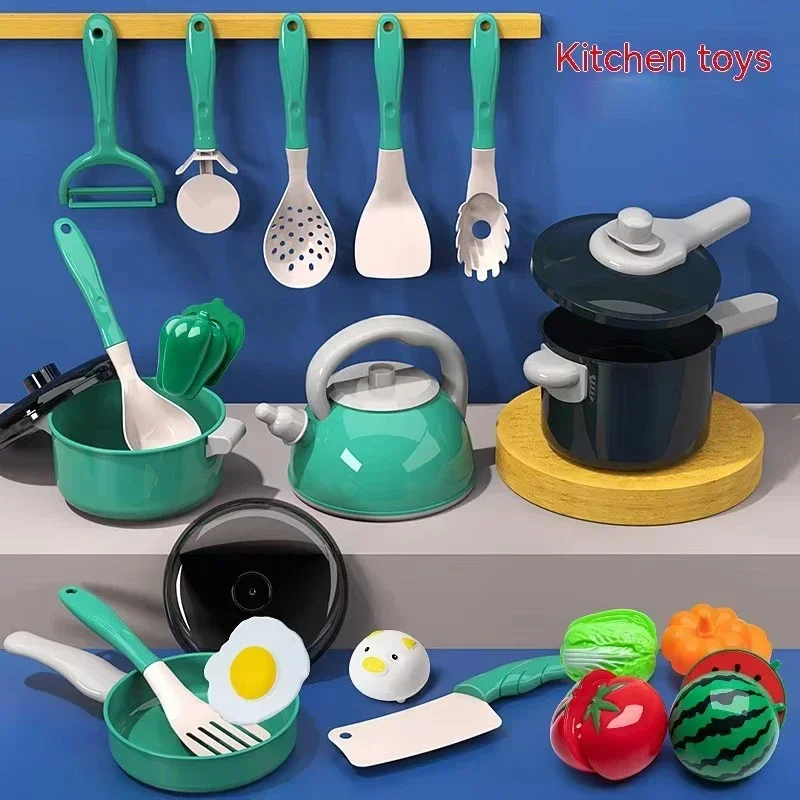 28 pièces Mini accessoires de cuisine enfants jouets de cuisine ensemble semblant jouer cuisson alimentaire ustensiles de cuisine Simulation jouets de cuisine