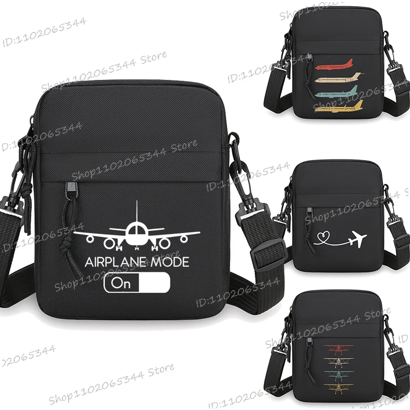 Sac à bandoulière d'avion drôle pour femmes et hommes, petit sac à bandoulière en Mode pilote d'avion volant Harajuku, Mini sacs pour téléphone portable à la mode
