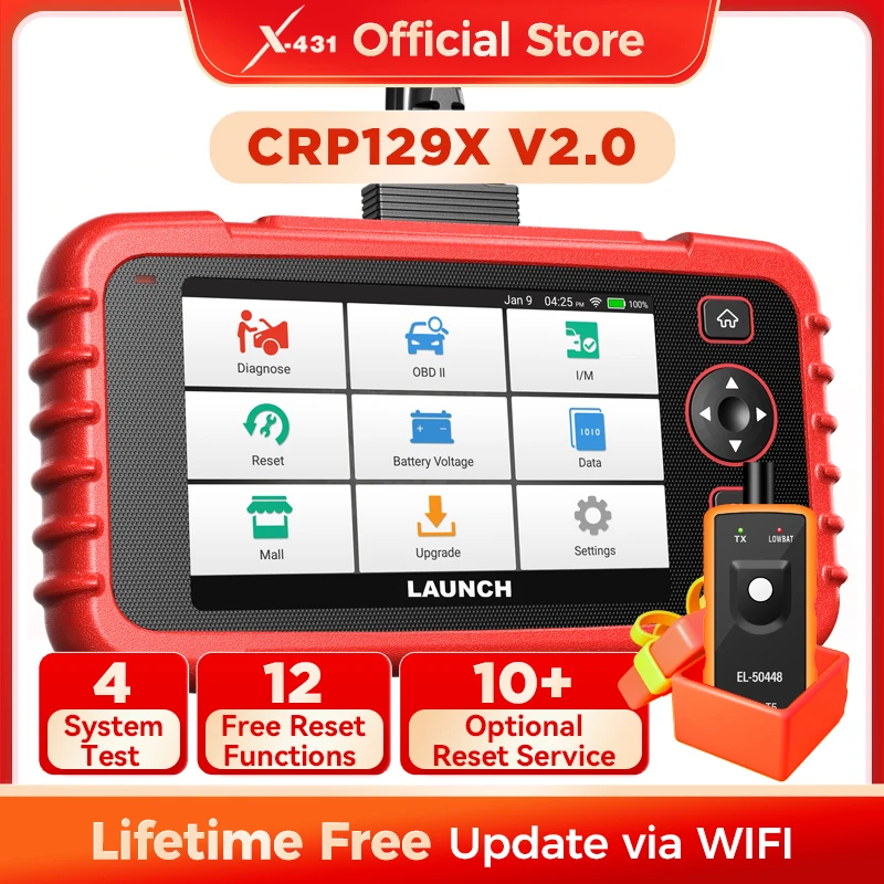 X-431 LAUNCH CRP129X V2.0 OBD2 Scanner DIY Code Reader Auto Scan Tool Autoscanner Automotive Diagnose Kostenloses Update Image