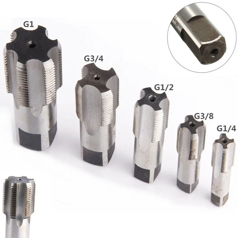 1pc Rubinetto per tubo conico per cuscinetto BSP Rubinetto per tubo conico in acciaio G1/8 1/4 3/8 1/2 3/4 1 Filettatura per vite Taglio Vite Rubinetto per filettatura Utensile manuale