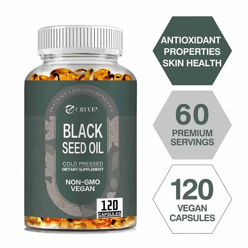 Black Seed Oil - Supports Immune, Joint and Skin Health, Provides Nutrition, Healthy Aging, Antioxidant, Enhances Energy