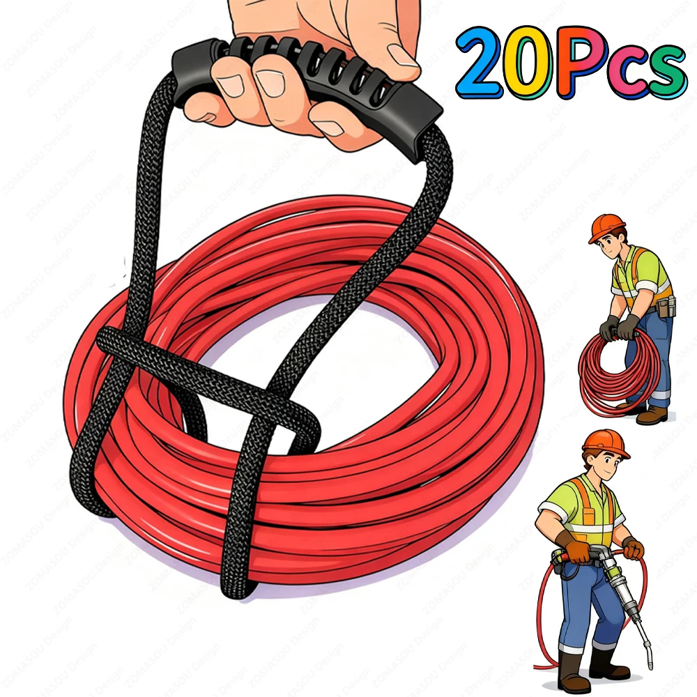 20-1 pz cavo di prolunga supporto per tubo flessibile organizzatore cinghie di stoccaggio con maniglia fascette supporto per tubo flessibile per vuoto per barca da garage di casa