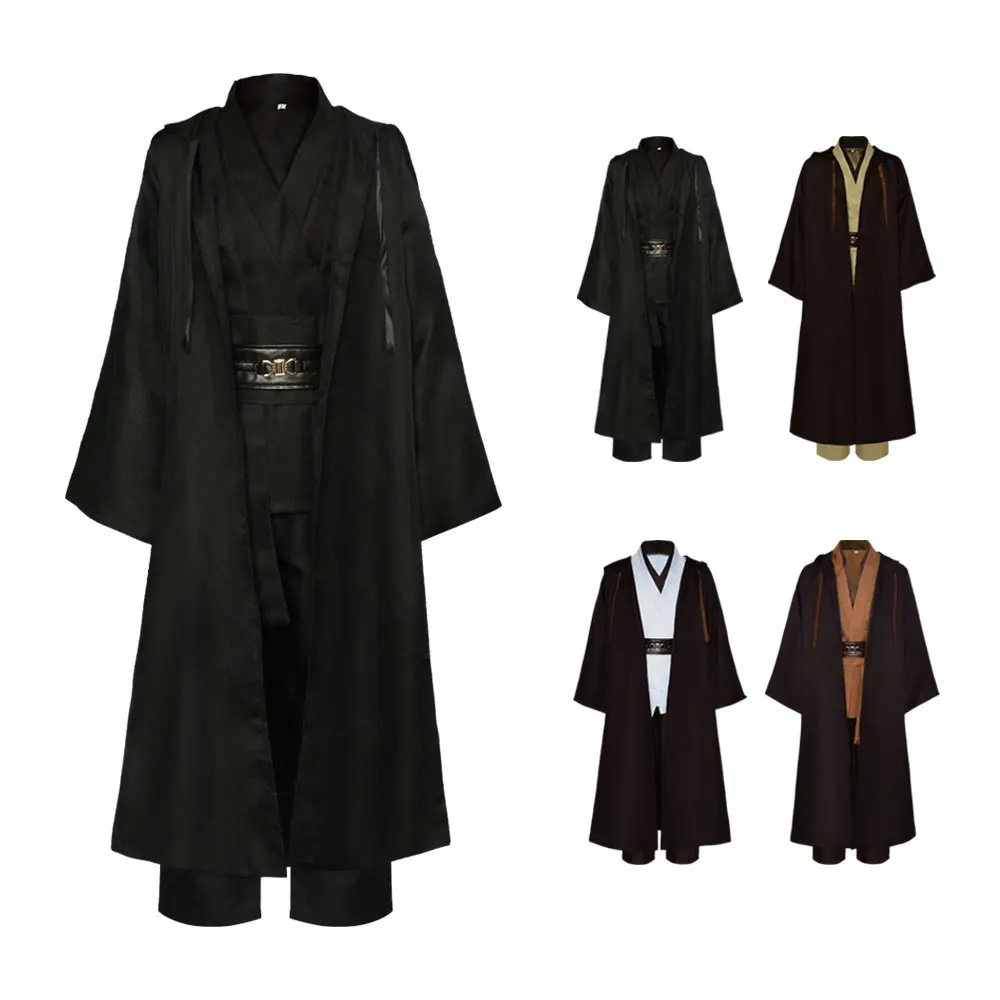 Bühne Leistung Cosplay Kostüm Jedi Ritter Robe Anzug Männer Outfit Rolle Spielen Samurai Halloween Karneval Party Kleidung Image