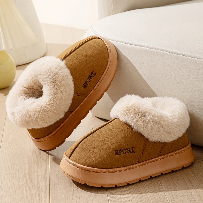 Winter frauen Hausschuhe Hause Plüsch Flauschigen Stiefeletten Weibliche Luxus Designer Frau Schuhe Indoor Casual Fuzzy Pelz Rutschen Elegante
