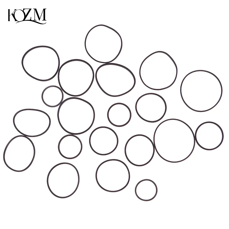 20Pcs/set Mix Cassette Tape Replacement Rubber CD DVD Cassette Tape Recorder Turntable Strap Belt For CD-ROM Video Machines