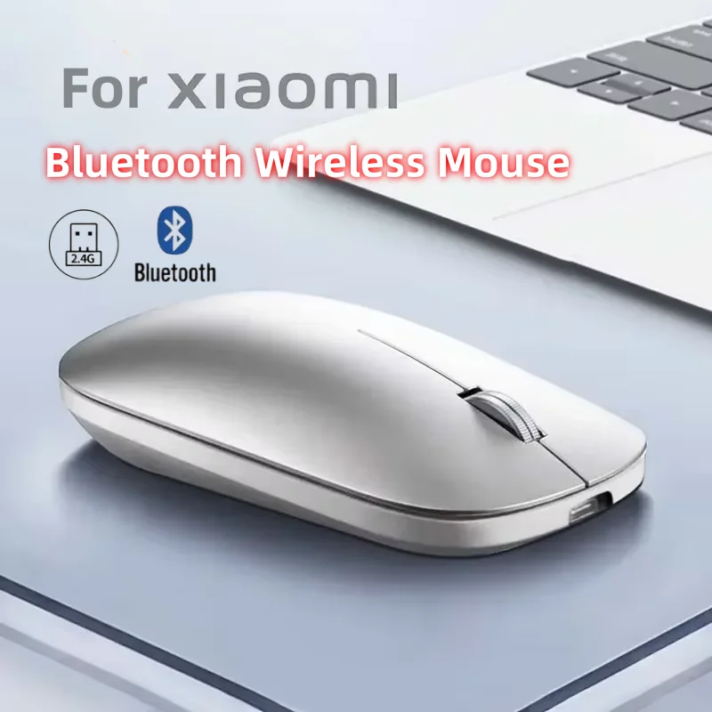 Für Xiaomi Bluetooth Drahtlose Maus 2,4G Dual Modus DPI Einstellbare Typ-C Wiederaufladbare Stille Ergonomische Tragbare Büro Maus Image