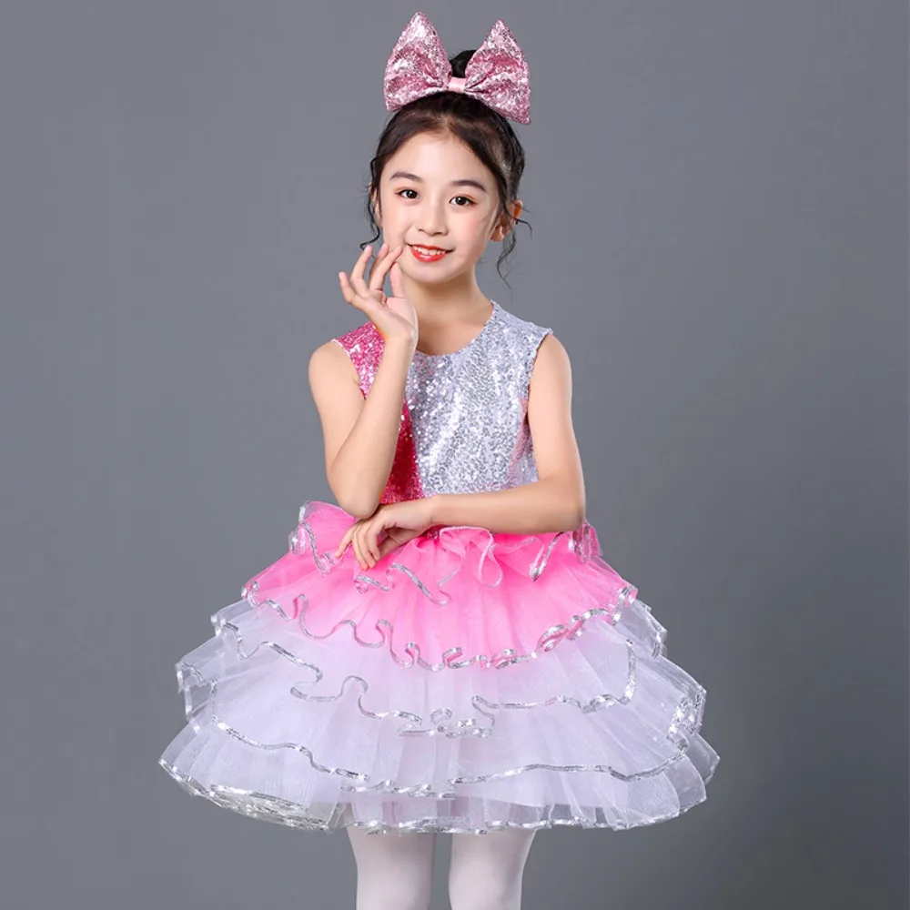 Abbigliamento per bambini Abbigliamento da ballo Costumi di scena Abito da festa Principessa Fata Elegante vestito da tutu Abbigliamento per bambini Abiti da balletto Abito da ragazza