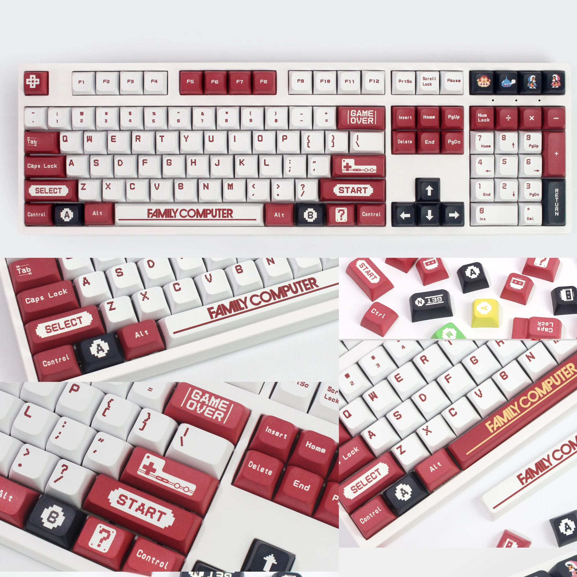 Anime-Charakter-Design-Tastenkappen für mechanische Tastaturkappen, PBT-Farbsublimation, XDA-Profil, 134 Tasten-Tastenkappen-Set, (nur Tastenkappen) Image