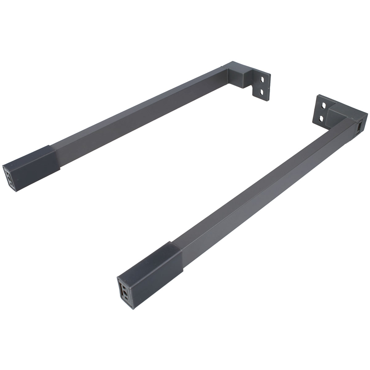 MS Beschläge Schubladenreling Anthrazit 550mm Schubladenzubehör-Set Schubladenstabilisation Image