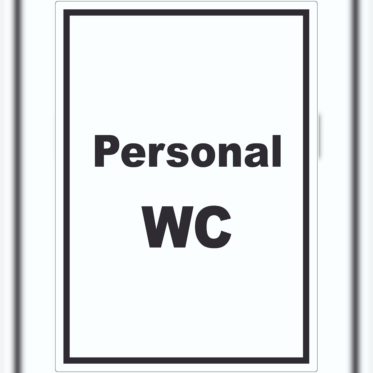HB-Druck Personal WC Aufkleber mit Text hochkant A6 (105x148mm) Image