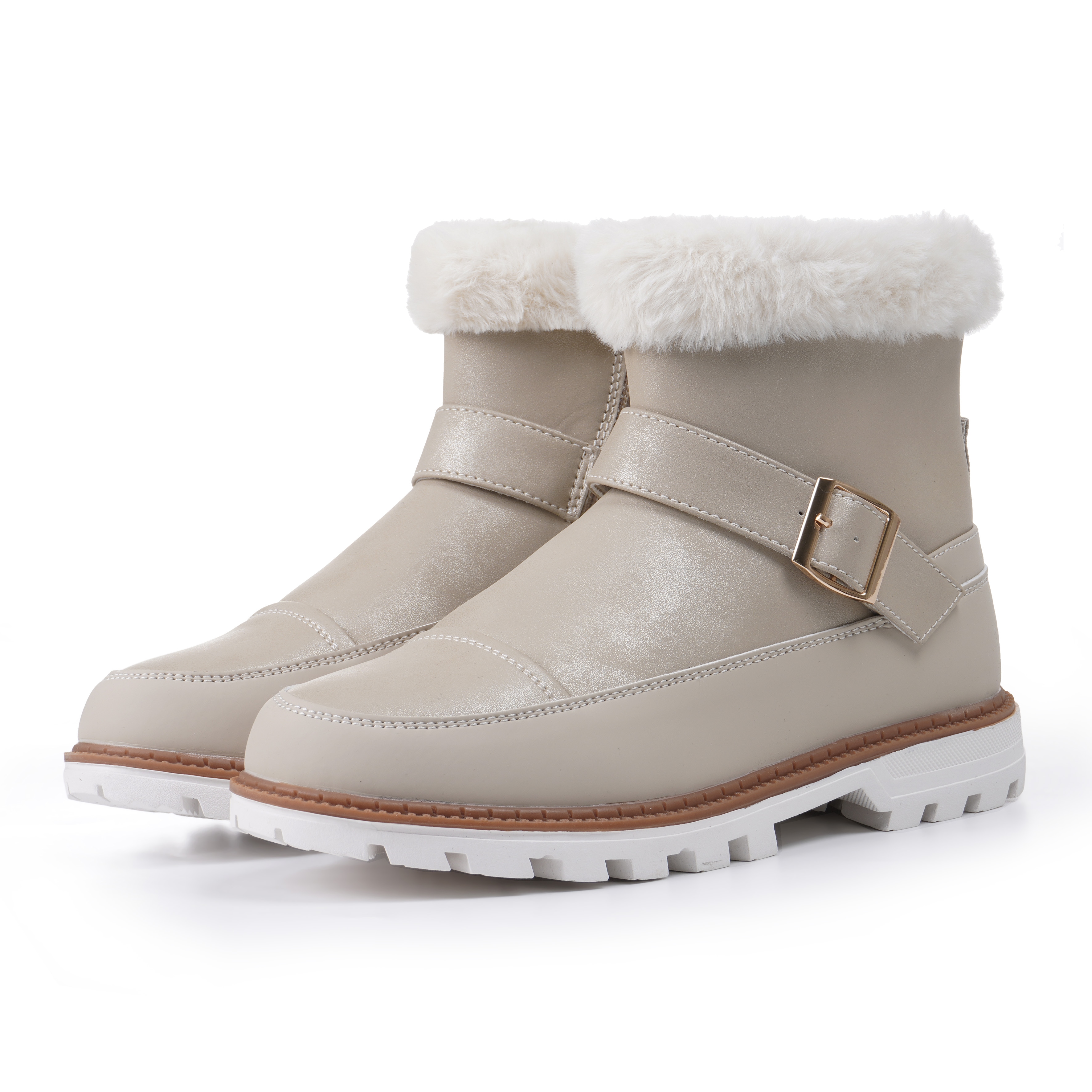 Winterboots LUHTA "MALLIKAS MS", Damen, Gr. 36, natural weiß, Synthetik, Textil, Schuhe Winterboots, Winterschuhe, Winterstiefel, Snowboots, gefüttert