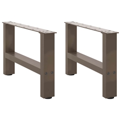 vidaXL Couchtischbeine Naturstahl 2 Stk. 50x(30-31) cm Stahl Image