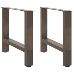 vidaXL Couchtischbeine Naturstahl 2 Stk. 60x(42-43) cm Stahl Image