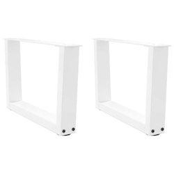 vidaXL Couchtischbeine V-Form 2 Stück Weiß 60x(30-31,3) cm Stahl Image