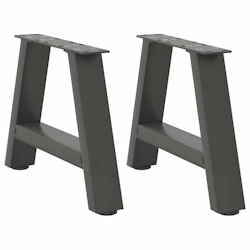 vidaXL Couchtischbeine A-Form 2 Stk. Anthrazit 30x(30-31) cm Stahl Image
