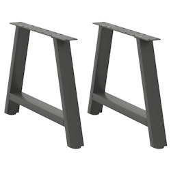 vidaXL Couchtischbeine A-Form 2 Stk. Anthrazit 60x(42-43) cm Stahl Image