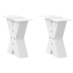 vidaXL Couchtischbeine X-Form 2 Stk. Weiß 40x(30-31) cm Stahl Image