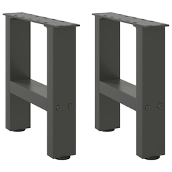vidaXL Couchtischbeine Anthrazit 2 Stk. 30x(30-31) cm Stahl Image