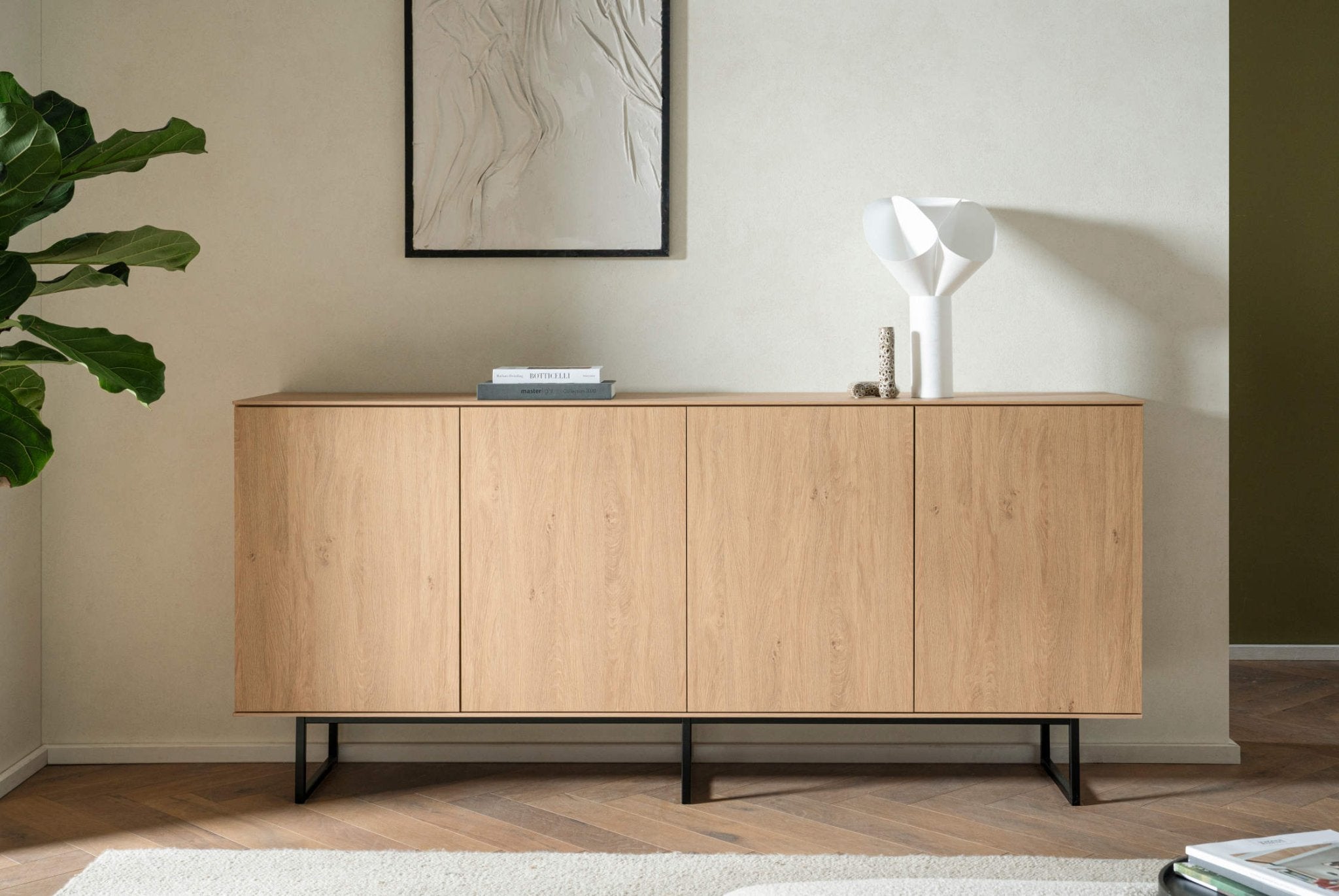 Sideboard Eiche hell 4-türig 200 cm Como