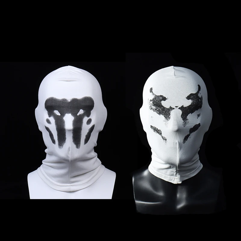 Halloween Film Thema Watchman Disguise Masken Rorschach Ski Maske Männer Stoff Kopfbedeckung Kostüm Zubehör Image
