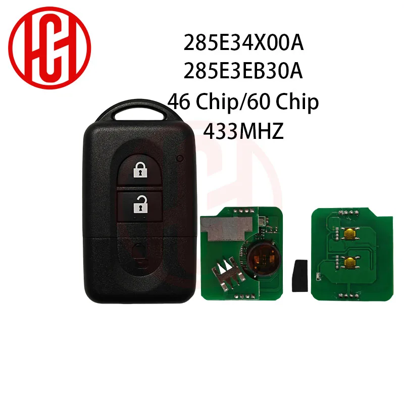285E3-4X00A/EB30A/AX605/BC00A ID46/4D60 Chip 433MHz Auto Fernbedienung Schlüssel Für Nissan Xtrail Qashqai Hinweis Pathfinder Micra NV200 K12E Image