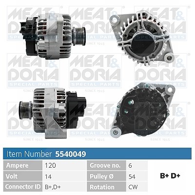 Meat & Doria Generator [Hersteller-Nr. 5540049] für Alfa Romeo, Fiat, Lancia Image